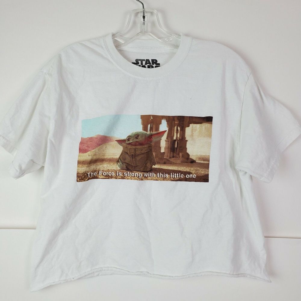 Star Wars Mandalorian Women's T-Shirt Grogu Curious Size Small